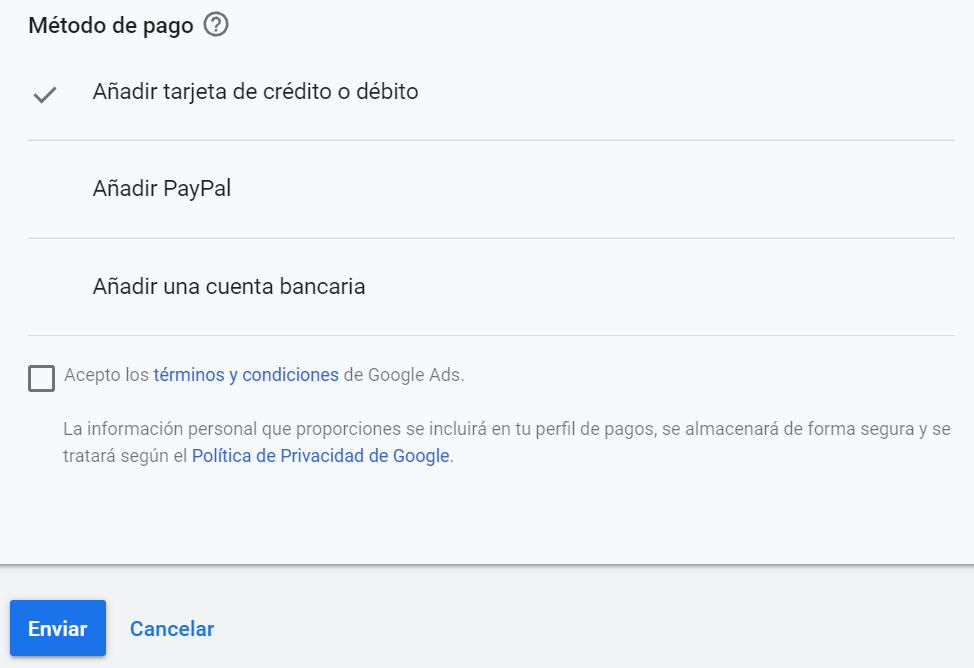 C&oacute;mo configurar la facturaci&oacute;n en mi cuenta de Google Ads | Agencia Marketing Digital - Kampa Pro Agency