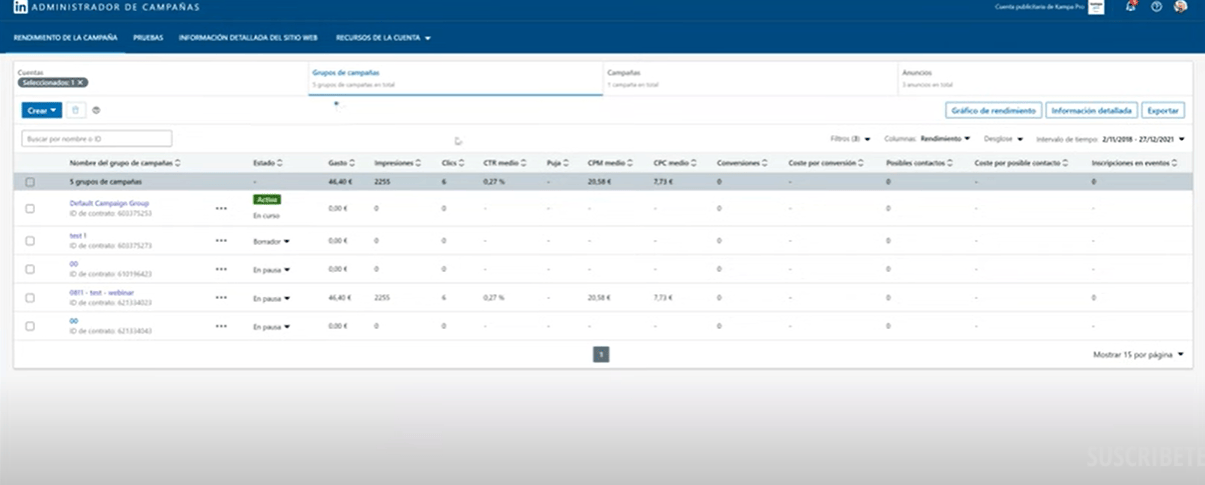 &iquest;C&oacute;mo descargar las facturas de mis campa&ntilde;as en LinkedIn Ads? - Kampa Pro Agency