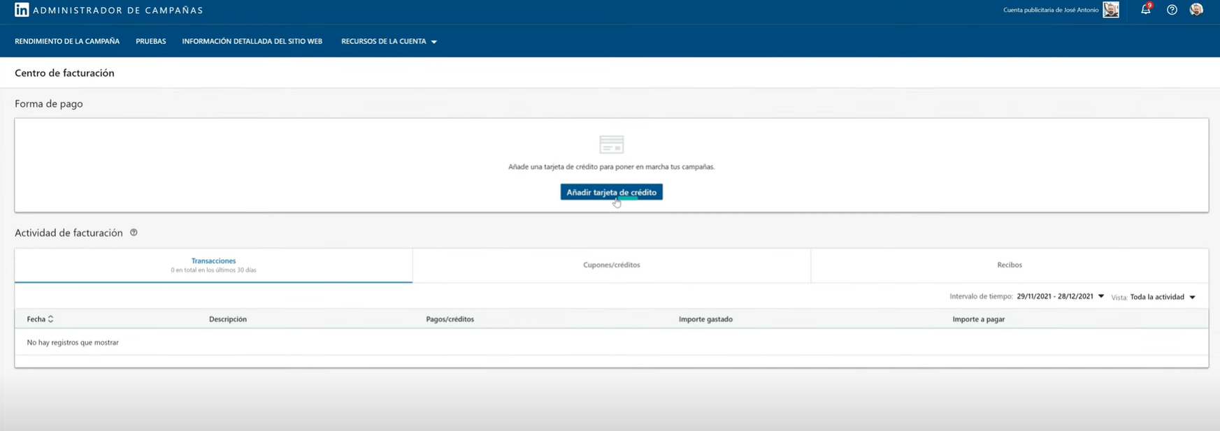 C&oacute;mo configurar el m&eacute;todo de pago para mis campa&ntilde;as en LinkedIn Ads | Agencia Marketing Digital - Kampa Pro Agency