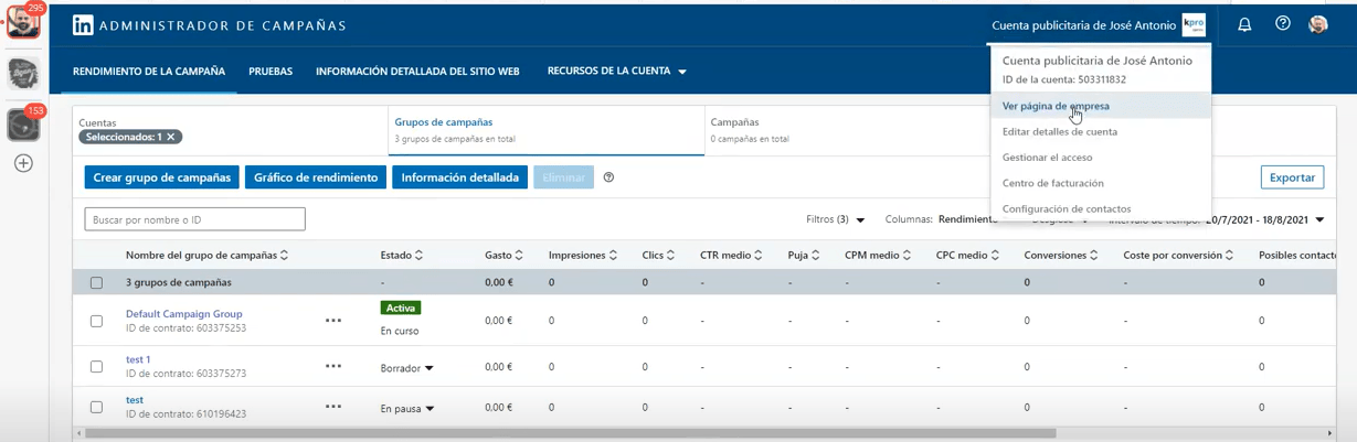 Aprende c&oacute;mo dar acceso a tu cuenta de LinkedIn Ads | Agencia Marketing Digital - Kampa Pro Agency