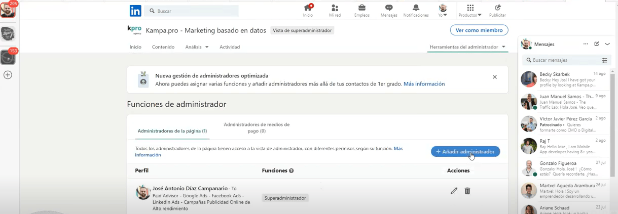 Aprende c&oacute;mo dar acceso a tu cuenta de LinkedIn Ads | Agencia Marketing Digital - Kampa Pro Agency