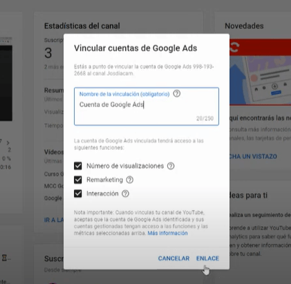 Descubre c&oacute;mo vincular tu canal de YouTube con Google Ads en dos minutos - Kampa Pro Agency