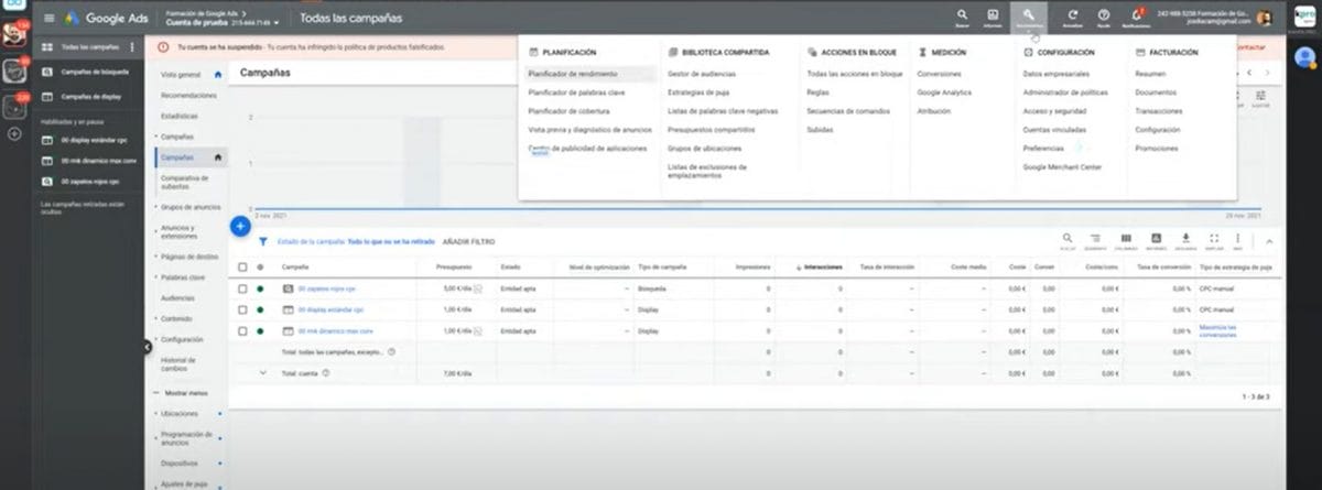 C&oacute;mo cancelar mi cuenta de Google Ads | Agencia Marketing Digital - Kampa Pro Agency