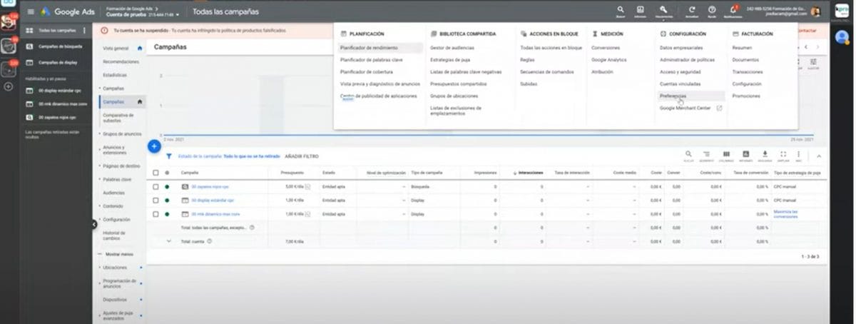 C&oacute;mo cancelar mi cuenta de Google Ads | Agencia Marketing Digital - Kampa Pro Agency