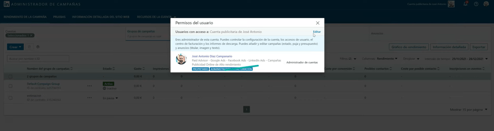 C&oacute;mo configurar el m&eacute;todo de pago para mis campa&ntilde;as en LinkedIn Ads | Agencia Marketing Digital - Kampa Pro Agency