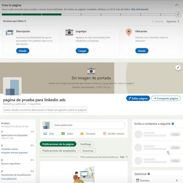 C&oacute;mo crear una p&aacute;gina para mi empresa en LinkedIn - Kampa Pro Agency