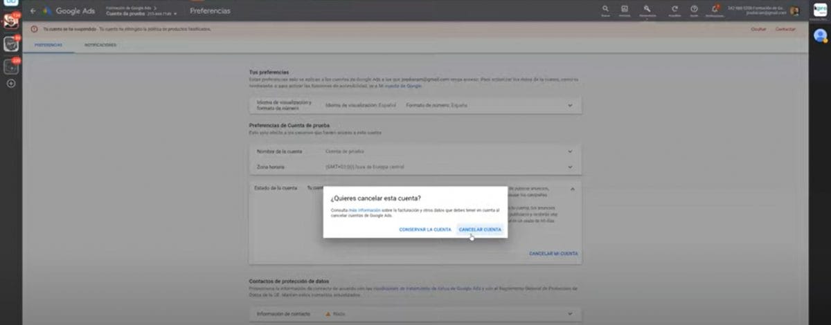 C&oacute;mo cancelar mi cuenta de Google Ads | Agencia Marketing Digital - Kampa Pro Agency