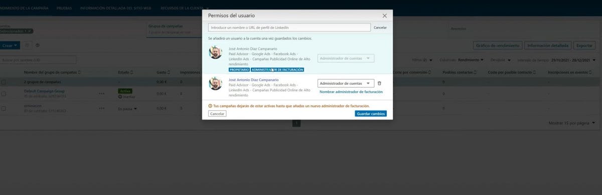 C&oacute;mo configurar el m&eacute;todo de pago para mis campa&ntilde;as en LinkedIn Ads | Agencia Marketing Digital - Kampa Pro Agency