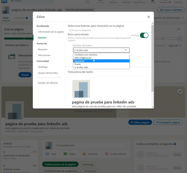 C&oacute;mo crear una p&aacute;gina para mi empresa en LinkedIn - Kampa Pro Agency