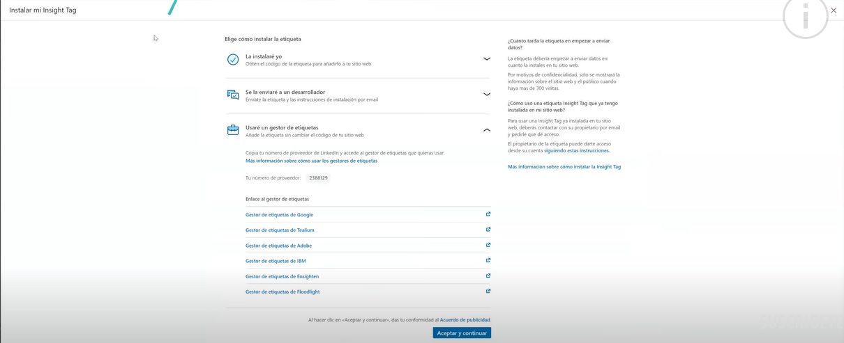 &iquest;C&oacute;mo instalar Insight TAG (el p&iacute;xel LinkedIn Ads) con Google Tag Manager? - Kampa Pro Agency