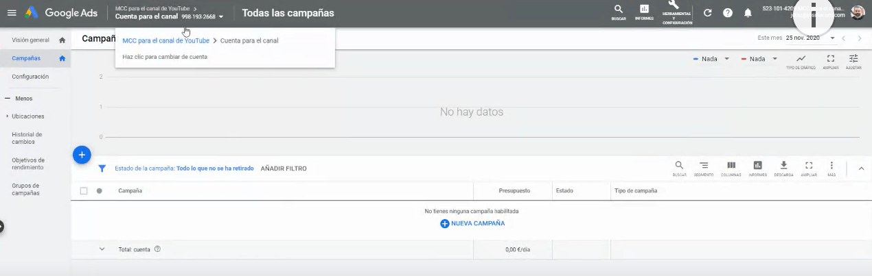 &iquest;D&oacute;nde encontrar mi ID de Google Ads? - Kampa Pro Agency