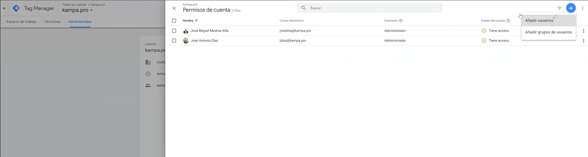 C&oacute;mo dar ACCESO a Google Tag Manager (GTM) en menos de dos minutos - Kampa Pro Agency
