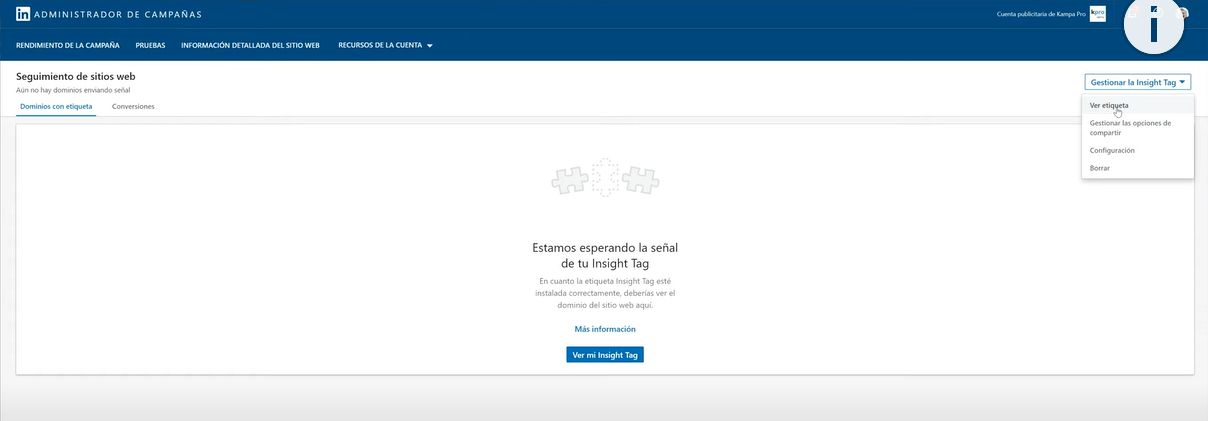 &iquest;C&oacute;mo instalar Insight TAG (el p&iacute;xel LinkedIn Ads) con Google Tag Manager? - Kampa Pro Agency