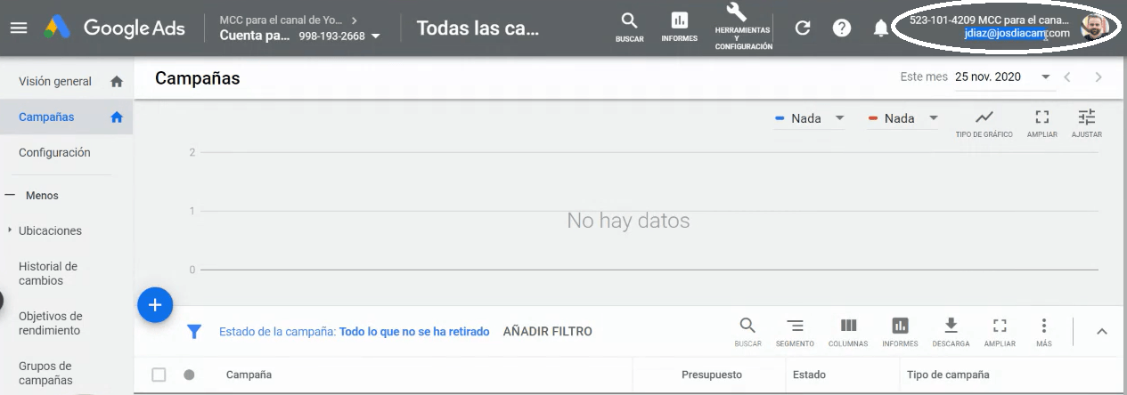 &iquest;D&oacute;nde encontrar mi ID de Google Ads? - Kampa Pro Agency
