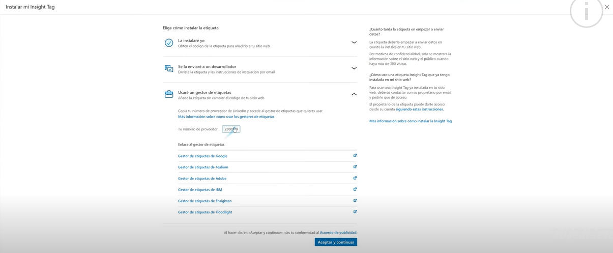 &iquest;C&oacute;mo instalar Insight TAG (el p&iacute;xel LinkedIn Ads) con Google Tag Manager? - Kampa Pro Agency