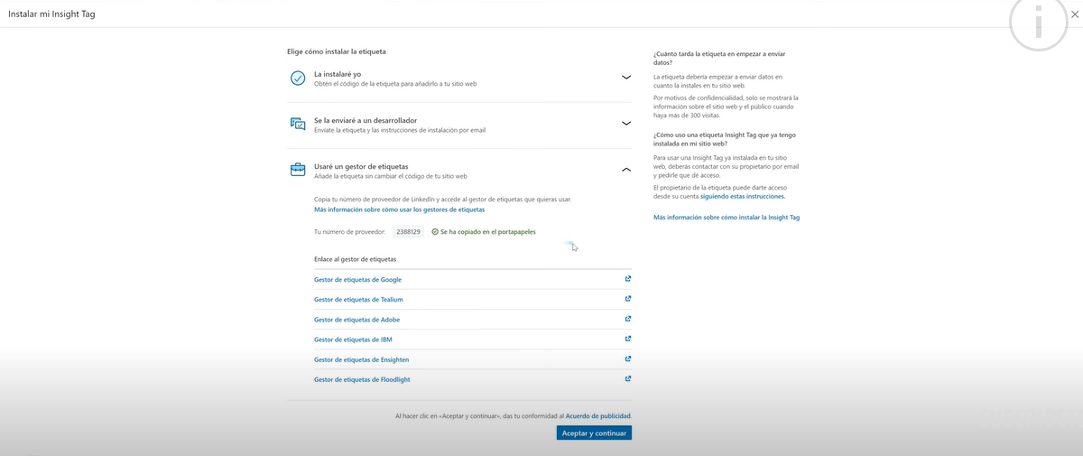 &iquest;C&oacute;mo instalar Insight TAG (el p&iacute;xel LinkedIn Ads) con Google Tag Manager? - Kampa Pro Agency