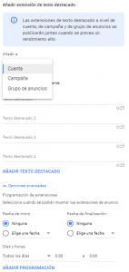 ¿Qué son las extensiones de texto destacado Google Ads? - Kampa Pro Agency