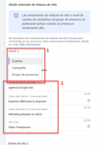 ¿Qué son las extensiones de sitio de Google Ads? - Kampa Pro Agency