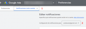 Cómo configurar las notificaciones en de Google Ads - Kampa Pro Agency