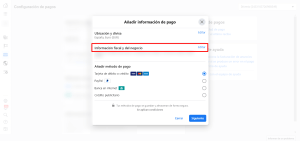 Descargar facturas facebook